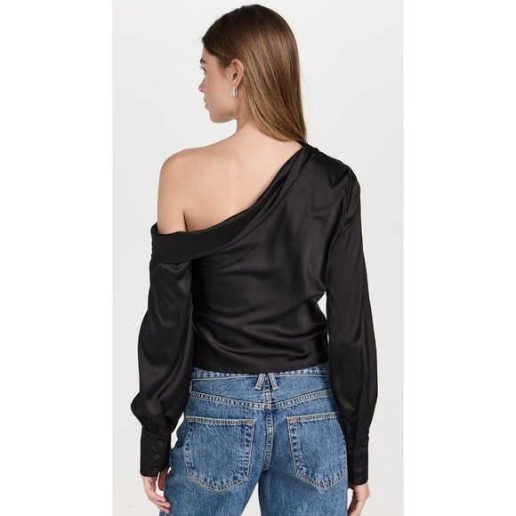 LIONESS Daydream Off Shoulder Top in Onyx - Picture 3 of 5